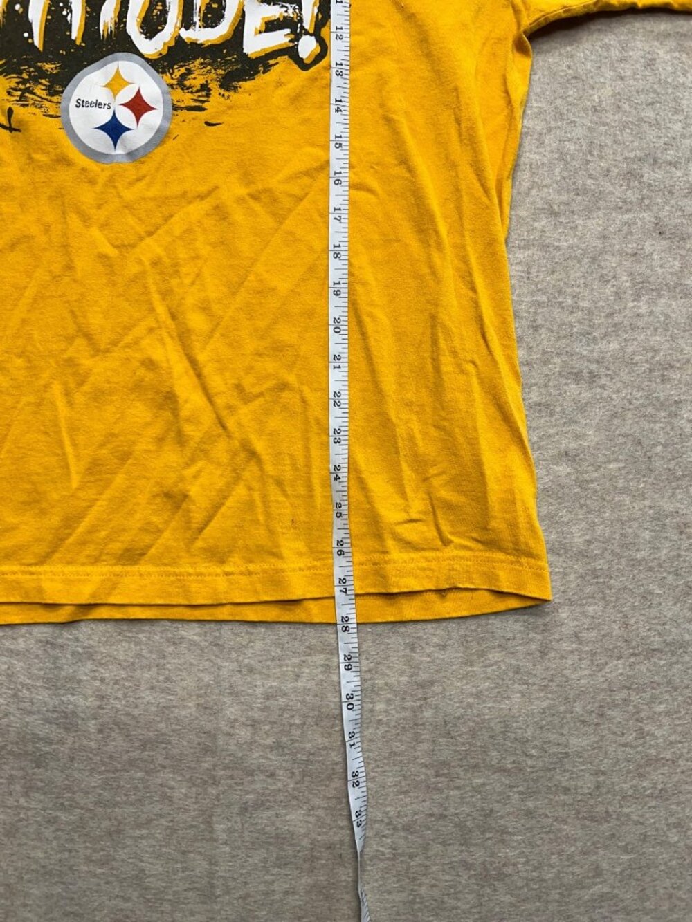 Pittsburg Steelers "Steelers Attitude!" Yellow Short Sleeve Graphic T-shirt Larg - Picture 7 of 7